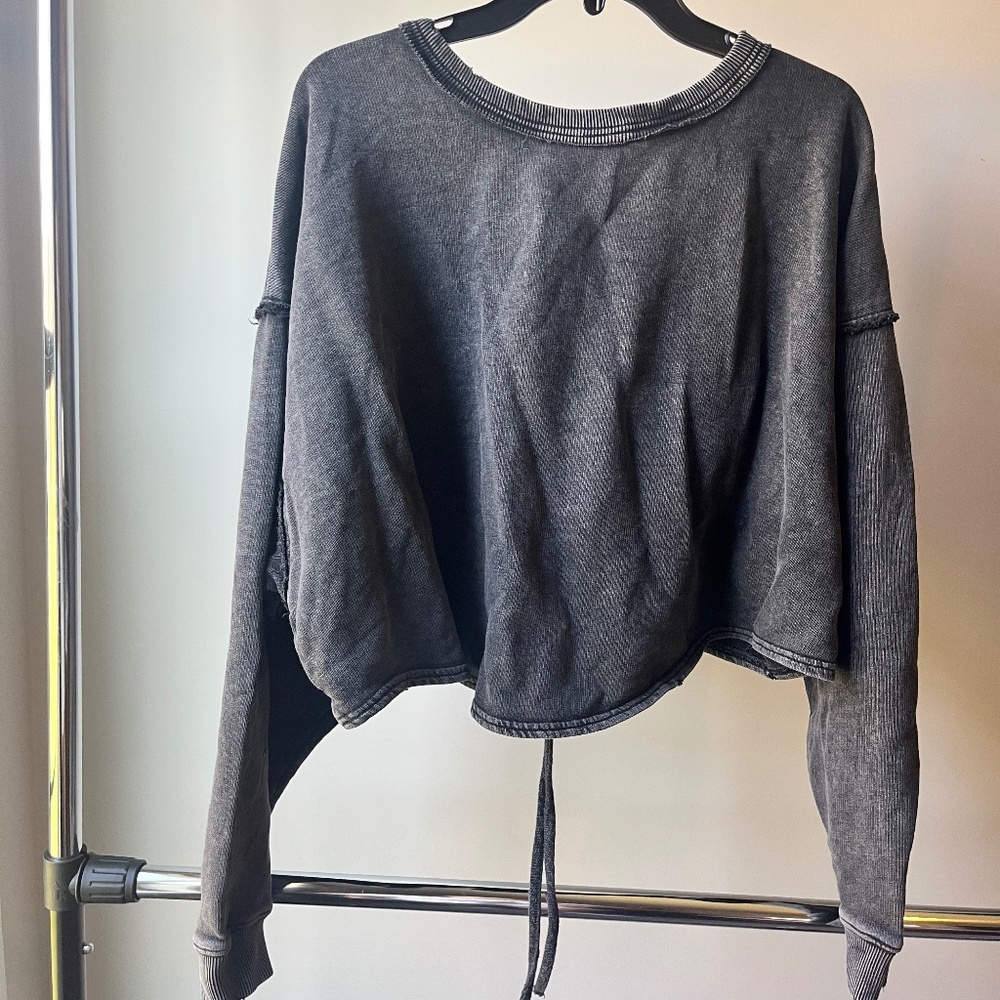 Free People Charcoal Top